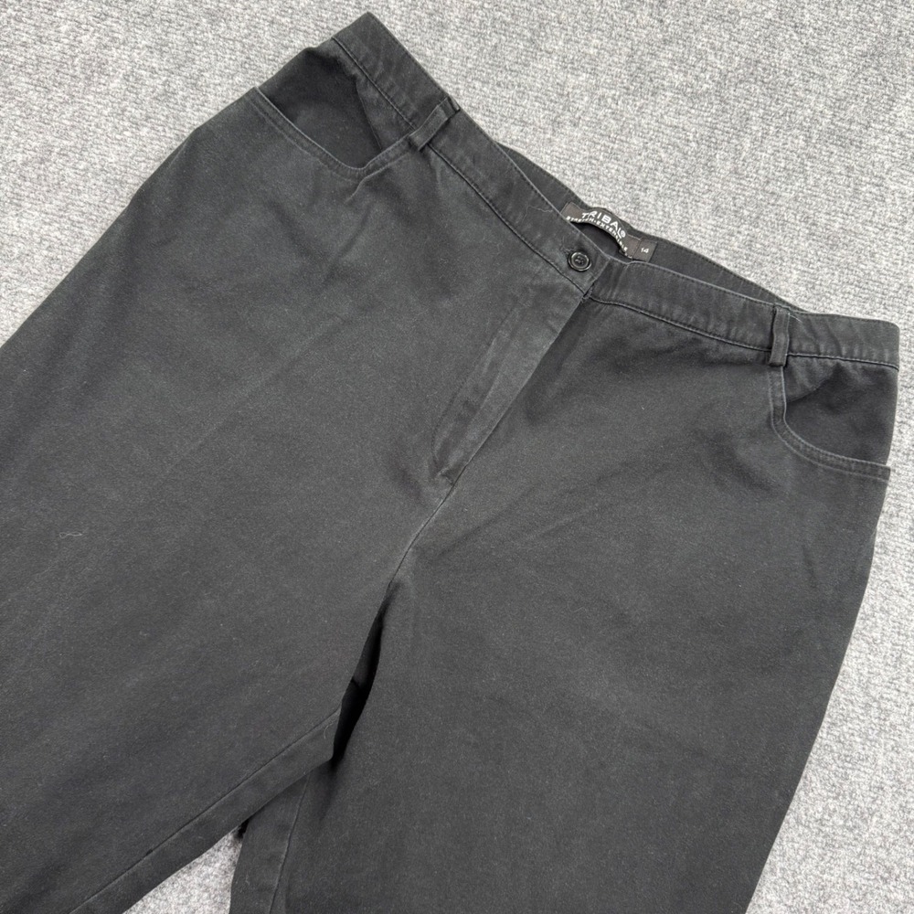 Tribal Stretch Pants Black Women Size 14 Straight Leg Casual Everyday